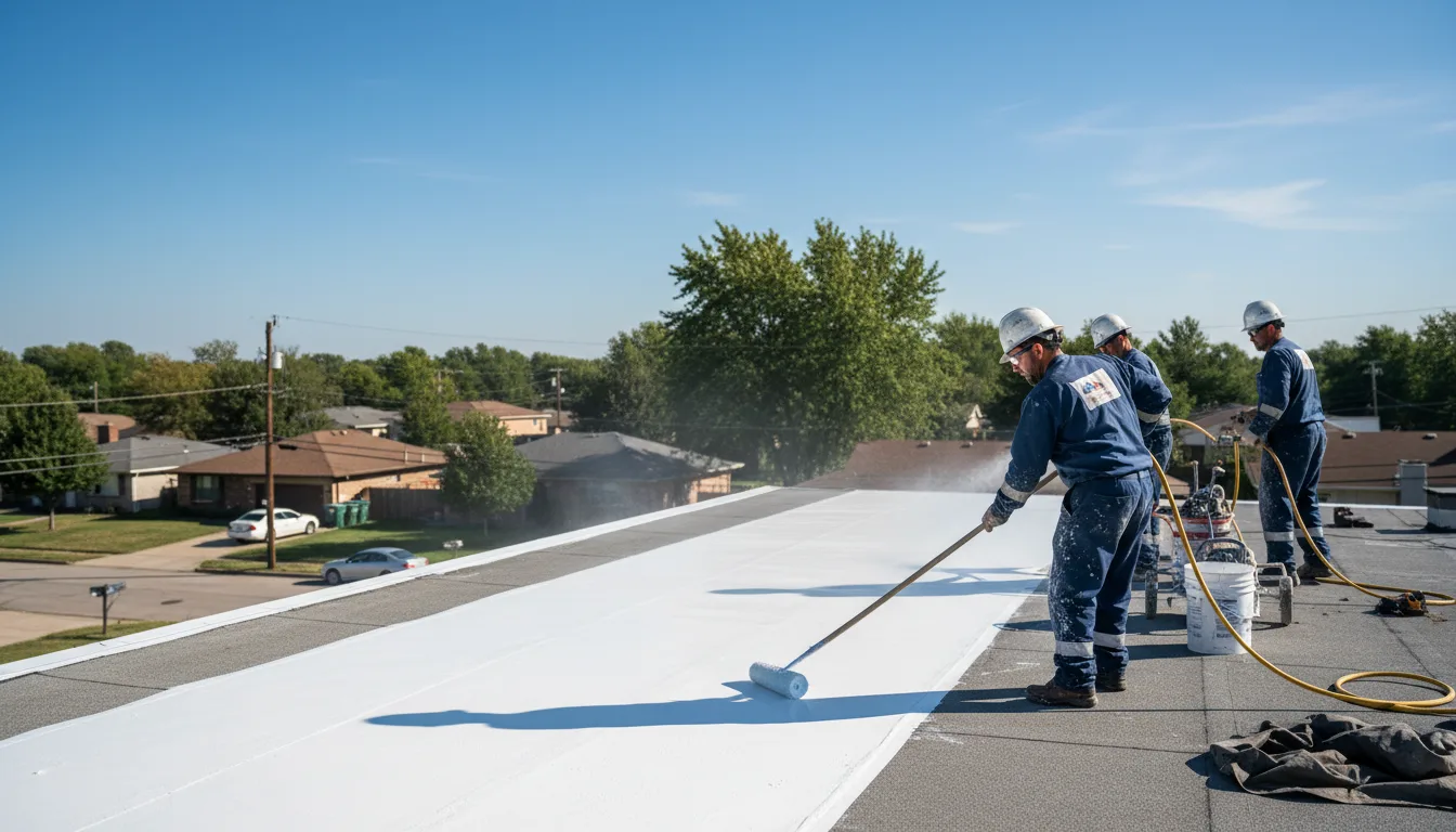 Commercial roof coating in Skidmore, TX near me
